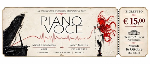 Piano voce locandina evento - piano,